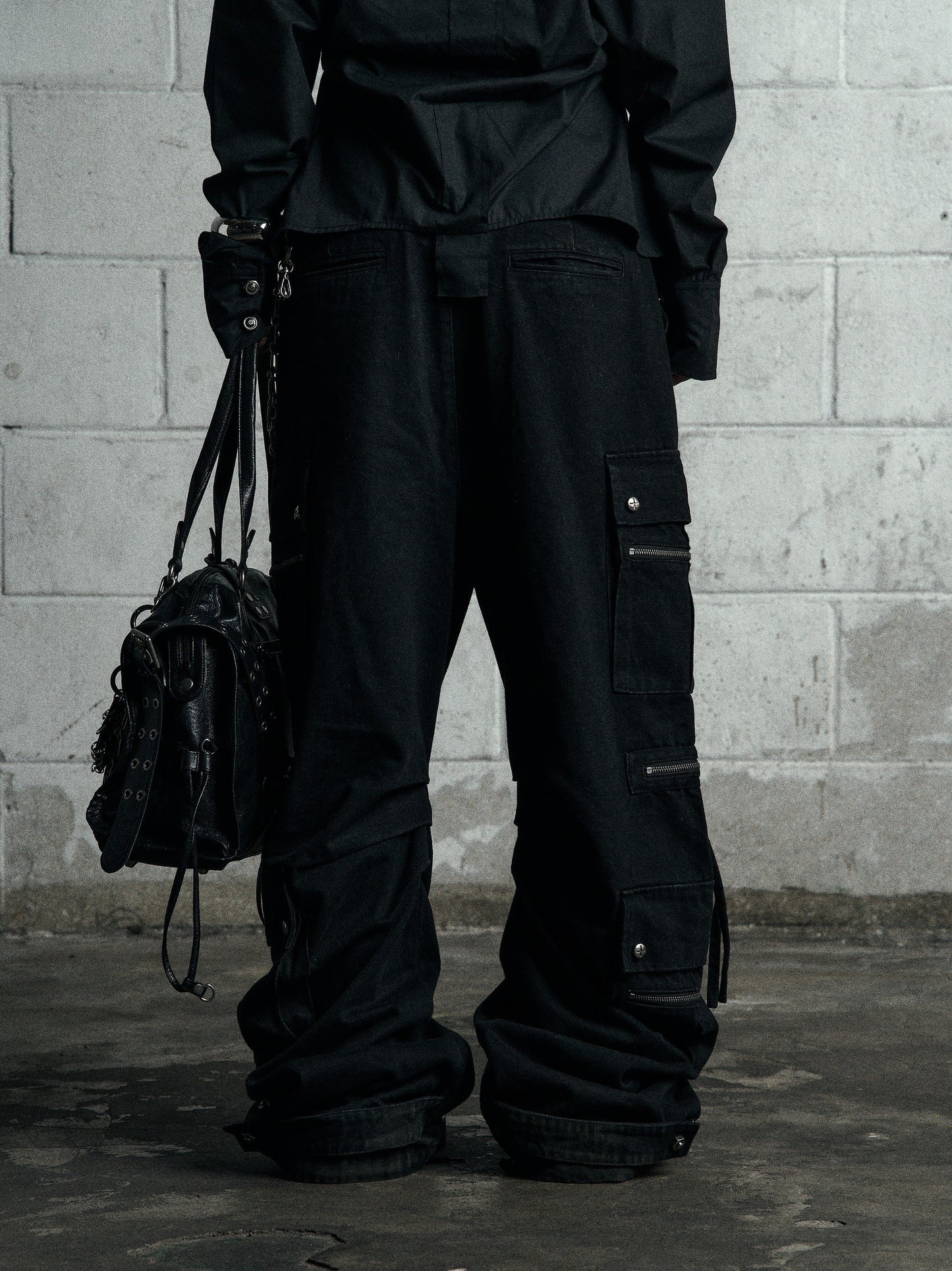【ROSEN KREUZ】CURVE FIT LONG CARGO PANTS DENIM