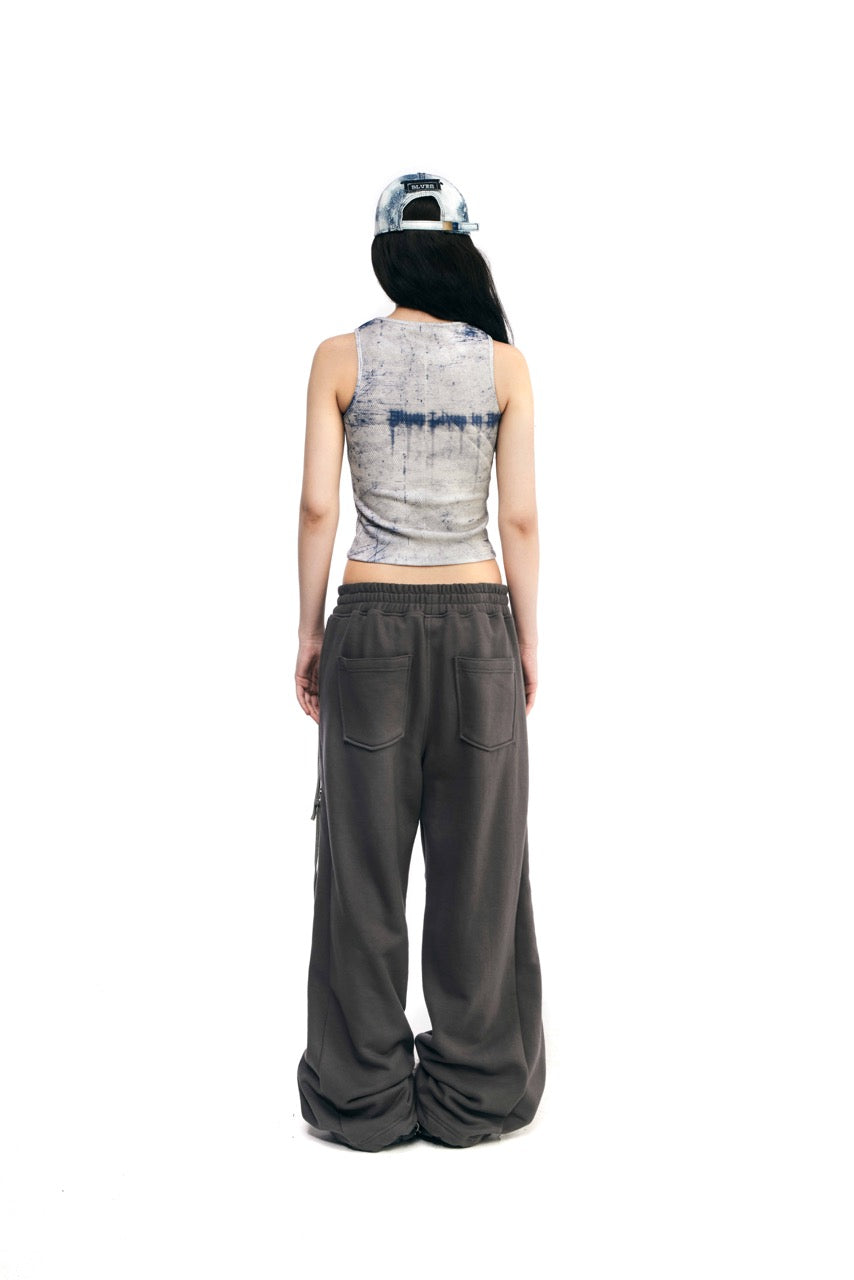 【BLR BLUER】 PRINTED BEIGE SLEEVELESS BEIGE