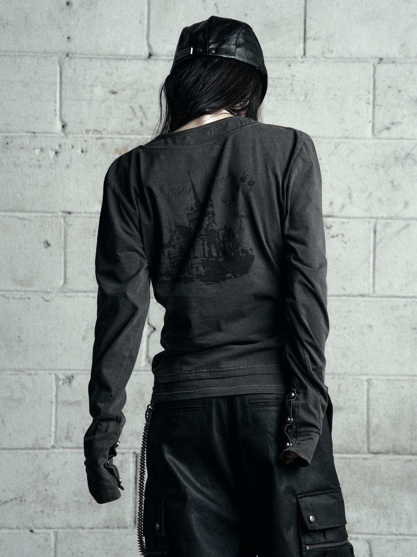 【ROSEN KREUZ】BTIGHT FIT LAYERED LONG SLEEVES GRAY