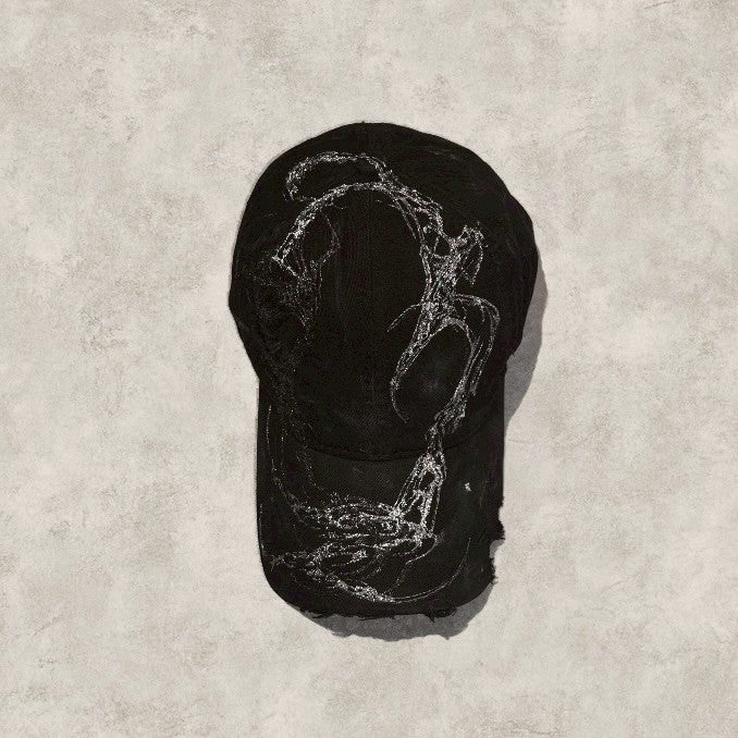 【XIVX】HANDMADE 1 OF 1 PAINTING DESTROYED CAP No.008