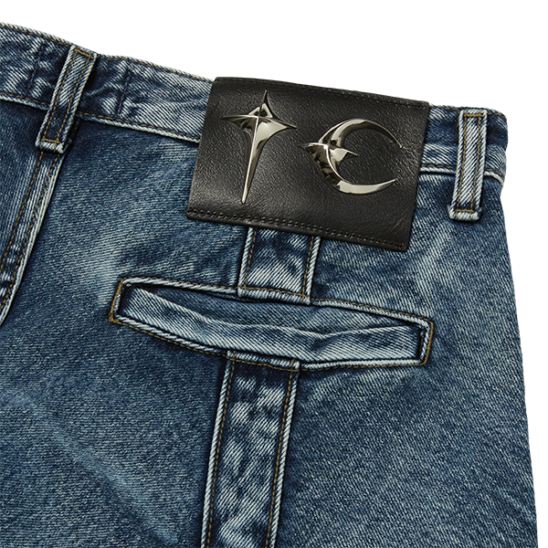 【THUG CLUB】Line GOB Denim Pants (blue)