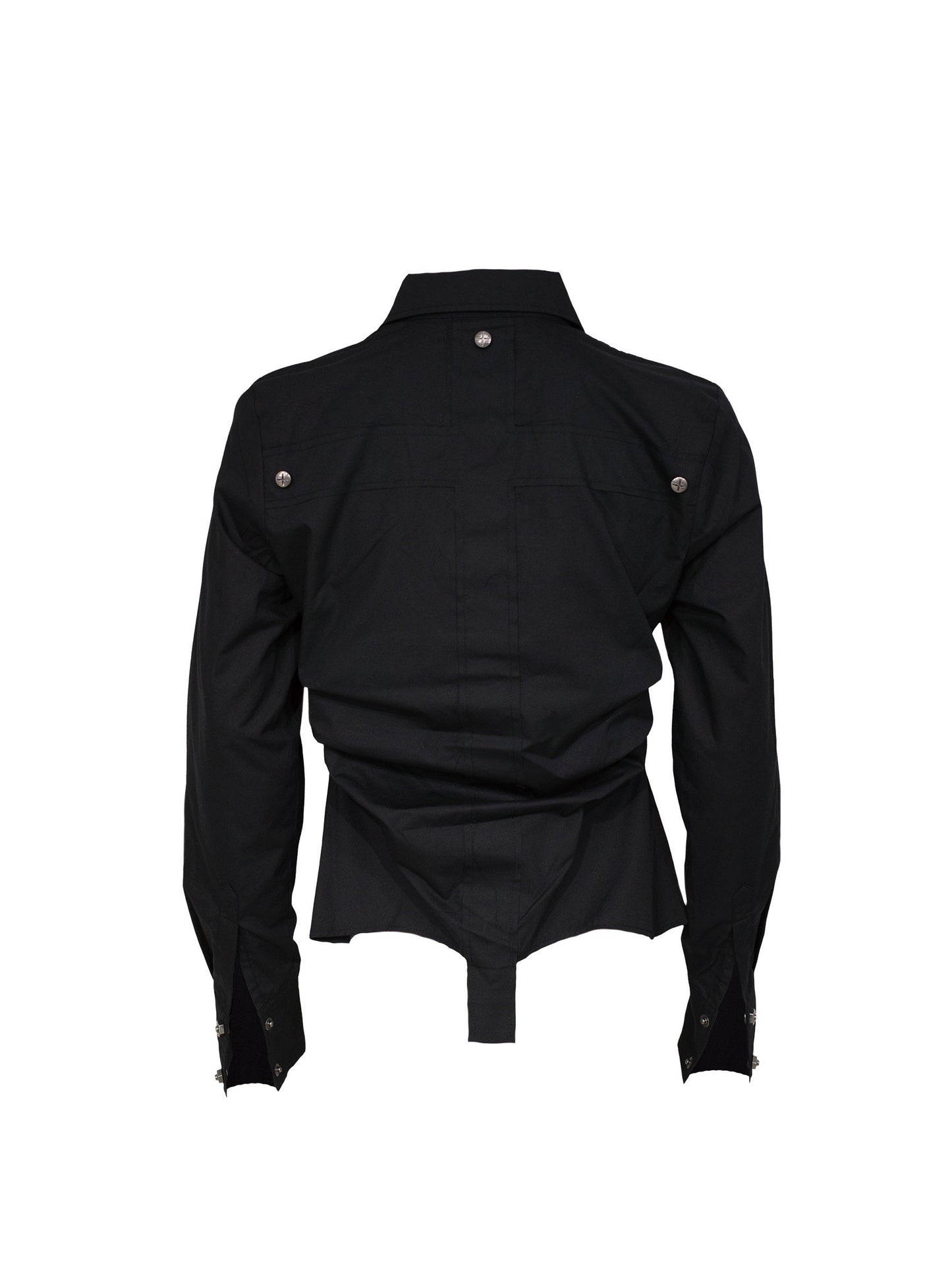 【ROSEN KREUZ】BACK CROSS CROPPED SHIRT BLACK