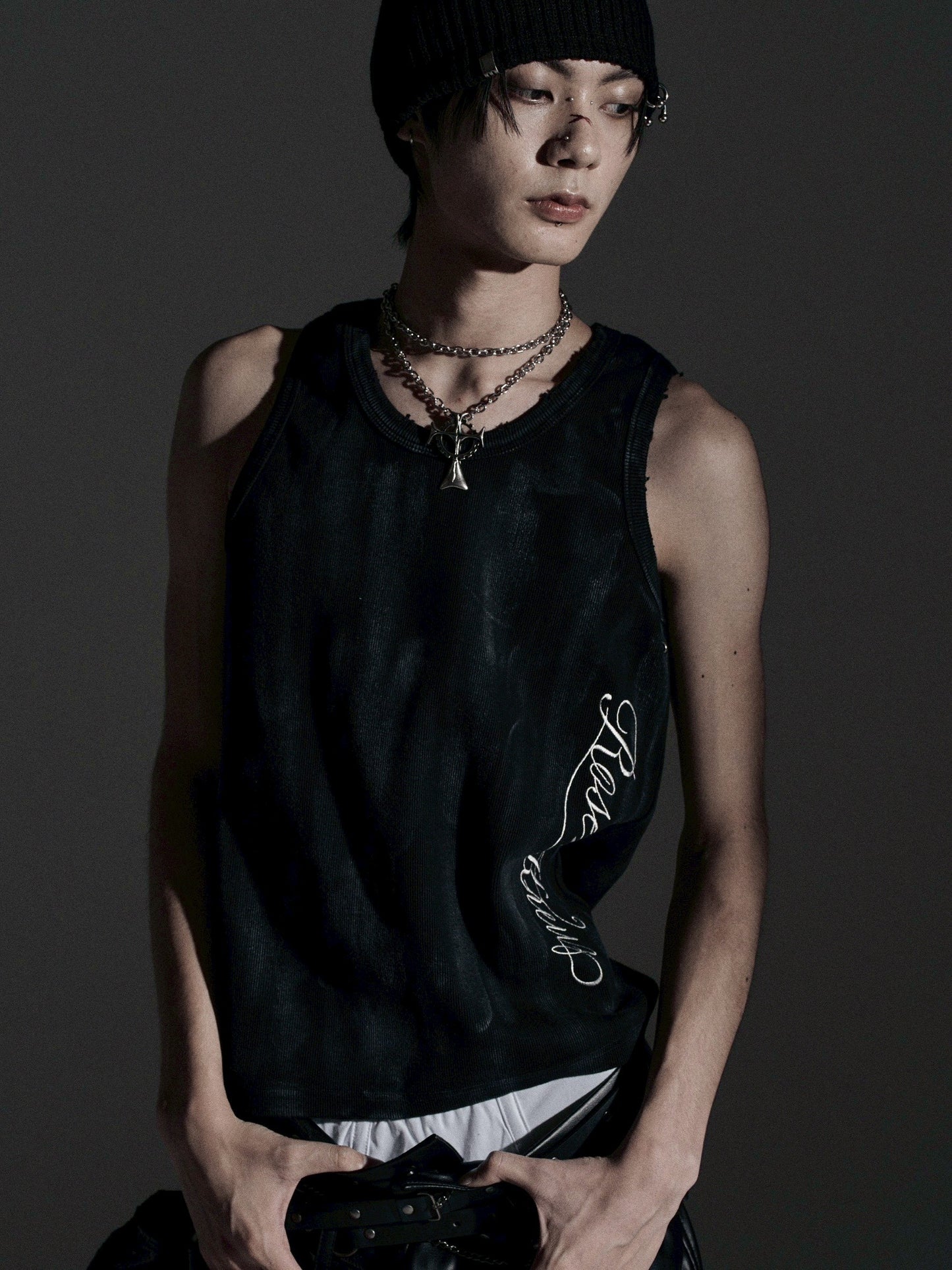 【ROSEN KREUZ】ASHES HALO TANK TOP (Dirty black)