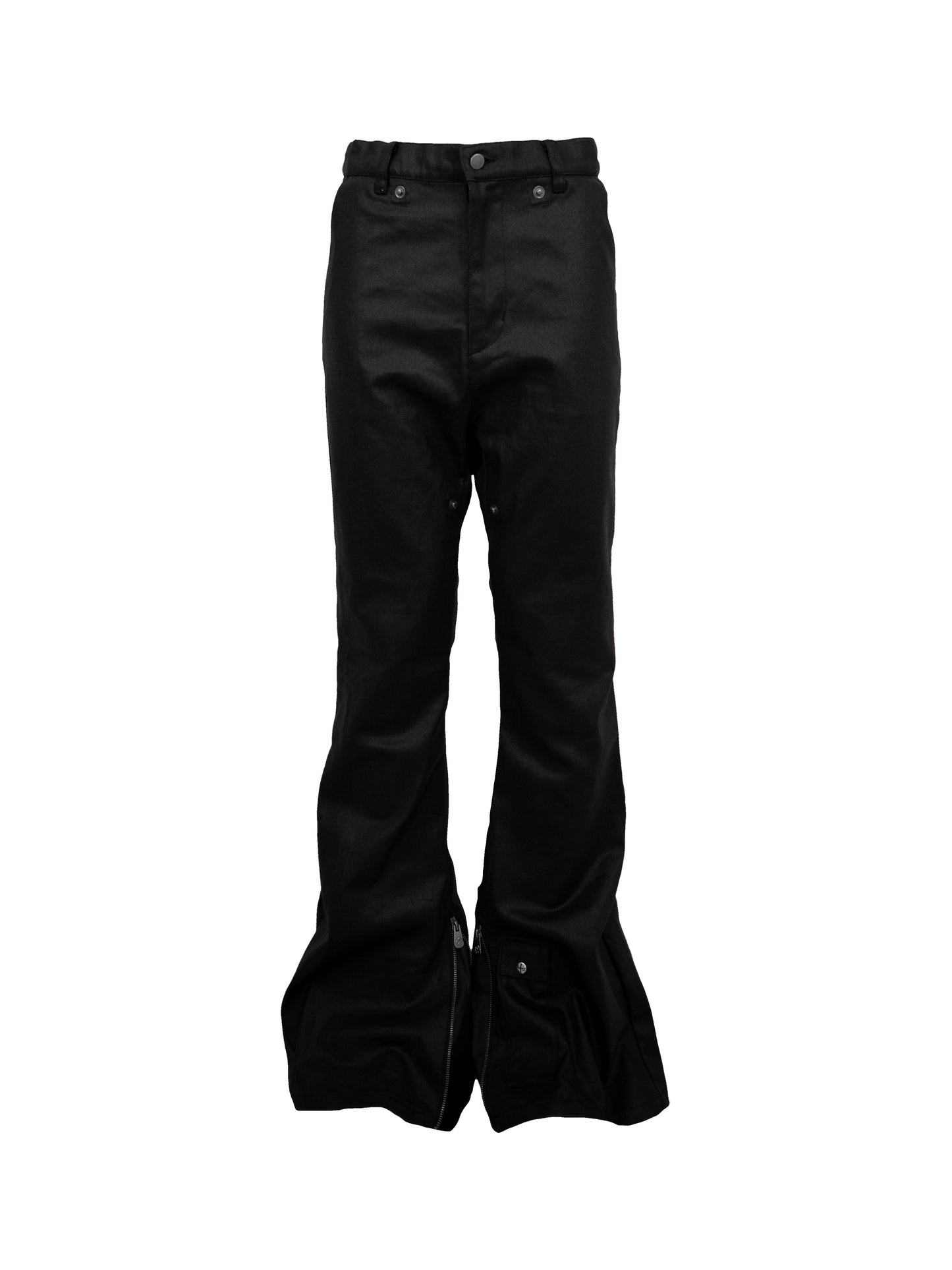 【ROSEN KREUZ】SIDE BELT DOCKING FLARE PANTS (Coating)