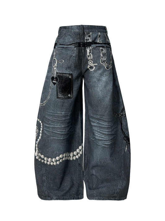 【ROSEN KREUZ】3D RELIC ARCHIVE TROUSERS (BLUE)