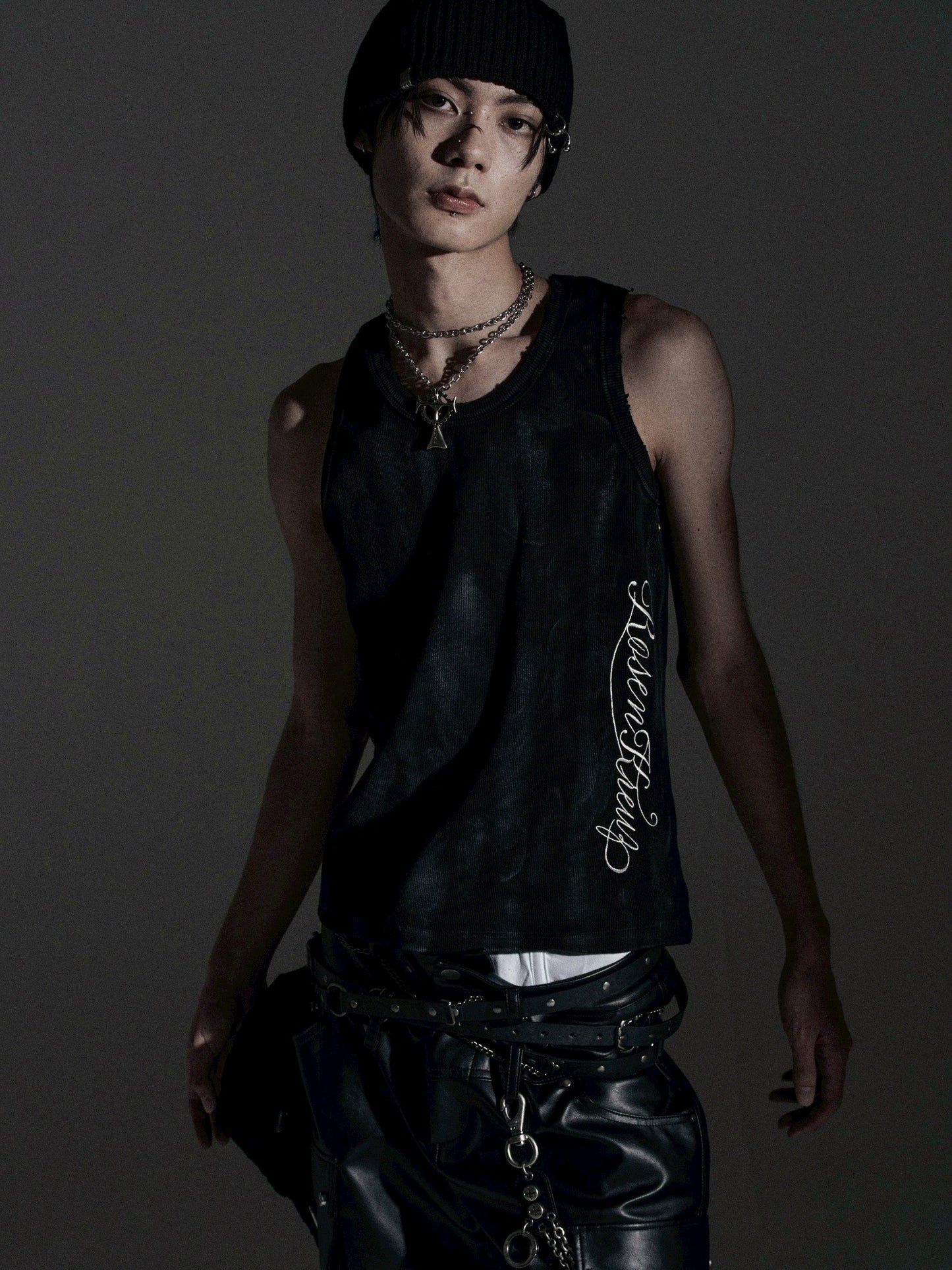【ROSEN KREUZ】ASHES HALO TANK TOP (Dirty black)