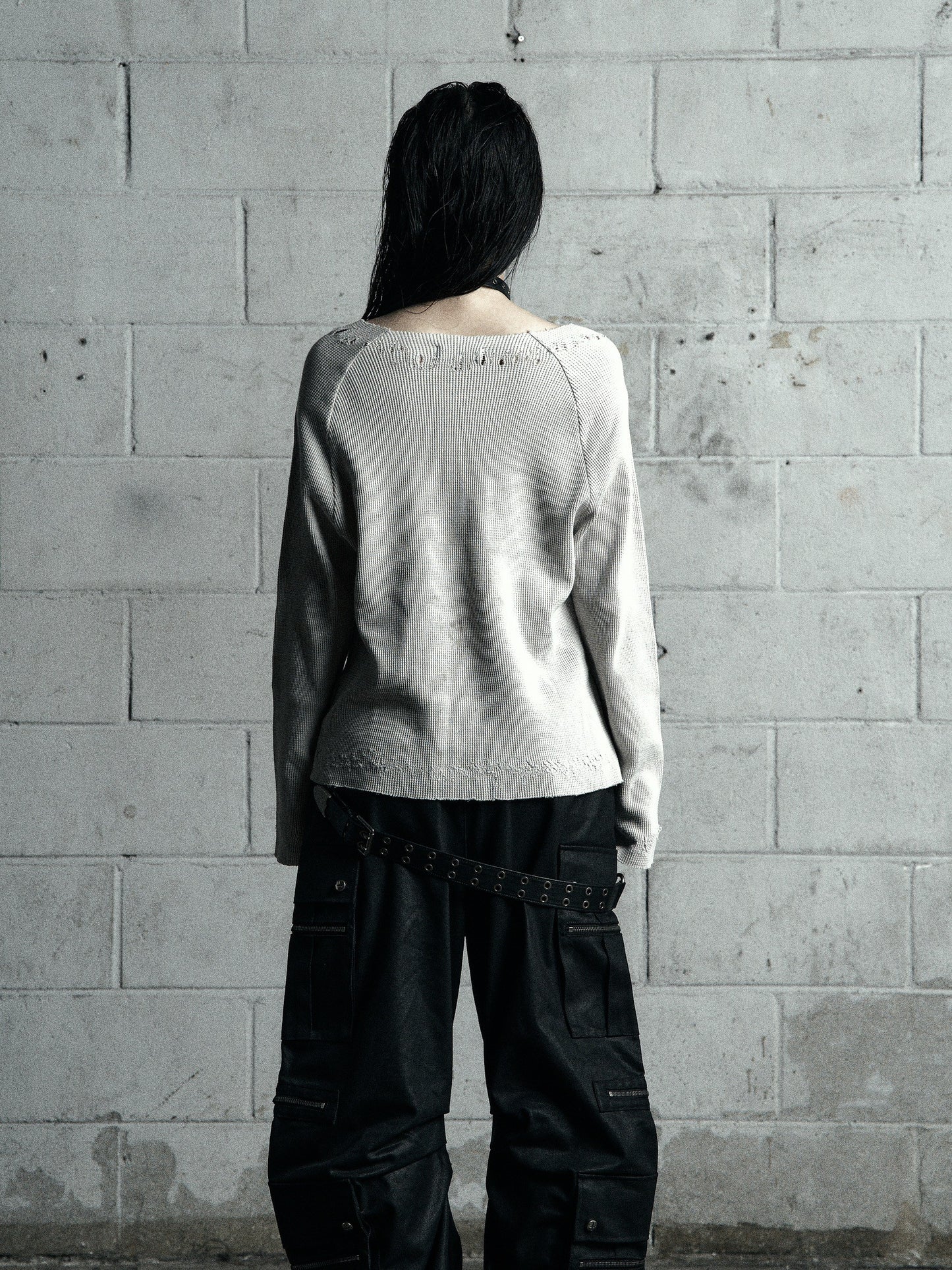 【ROSEN KREUZ】VINTAGE WAFFLE KNIT WHITE