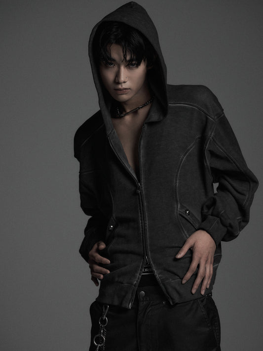 【ROSEN KREUZ】CYCLEYOKE ZIP UP HOODIE (BLACK)