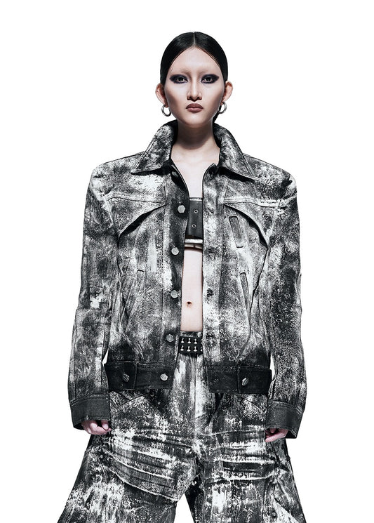 【RICH】Smoke Waxed Denim Jacket