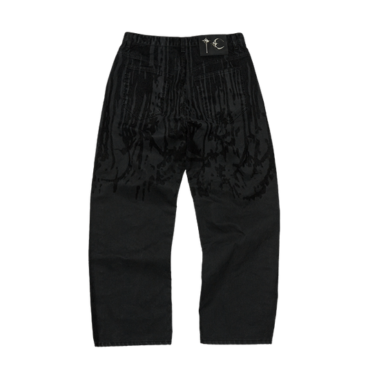 【THUG CLUB】25ss Blood Lazered Denim Pants