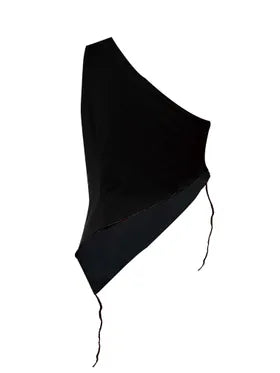 【JENN LEE】Drunk Tie One Shoulder Vest