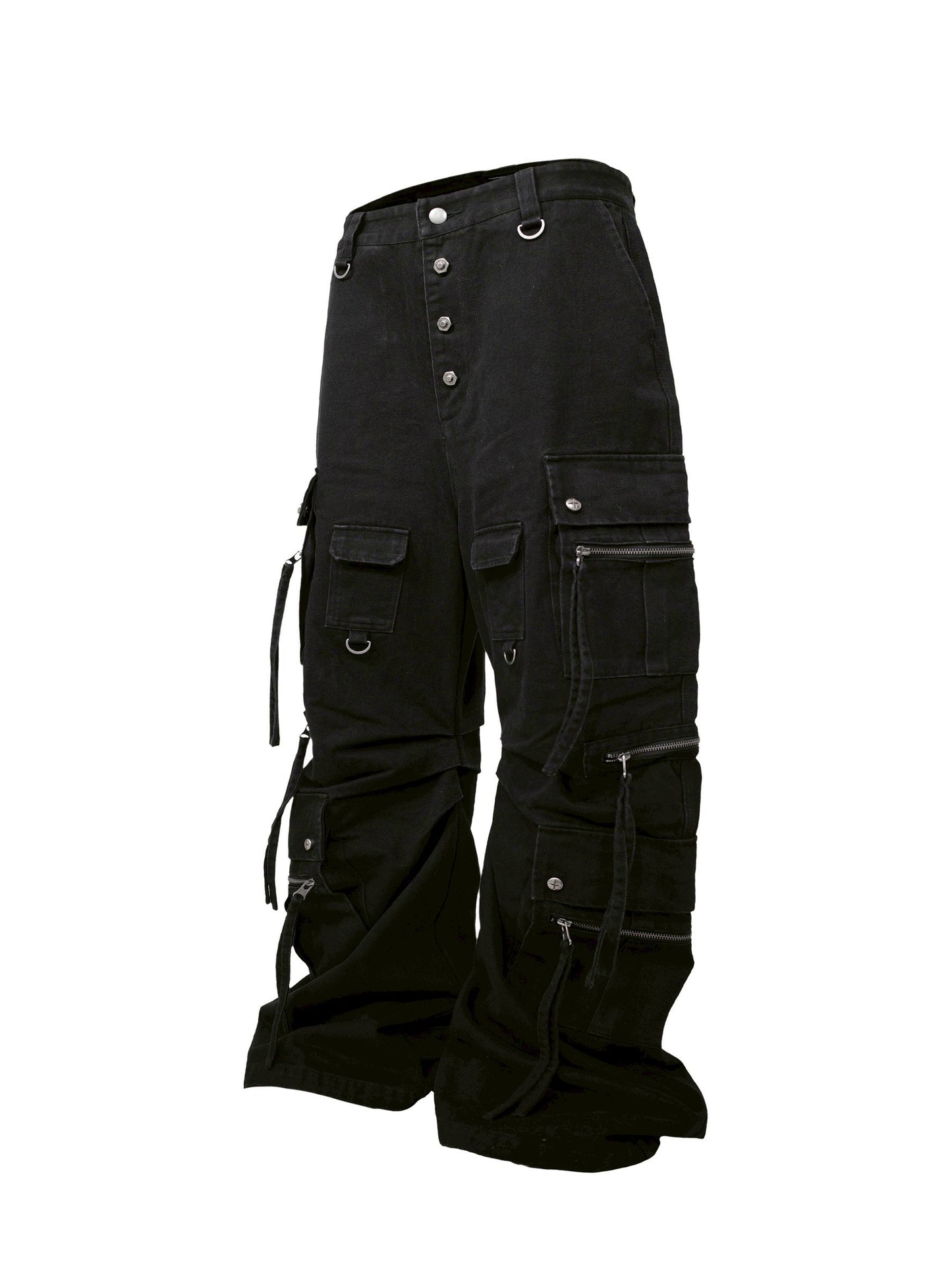 【ROSEN KREUZ】CURVE FIT LONG CARGO PANTS DENIM