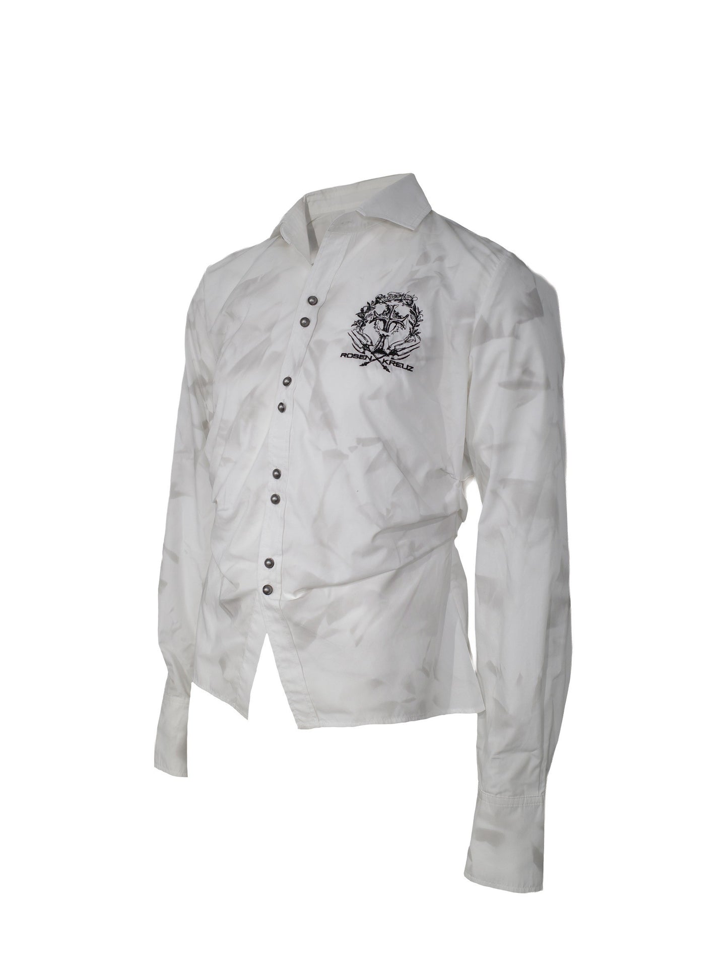 【ROSEN KREUZ】BACK CROSS CROPPED SHIRT WHITE