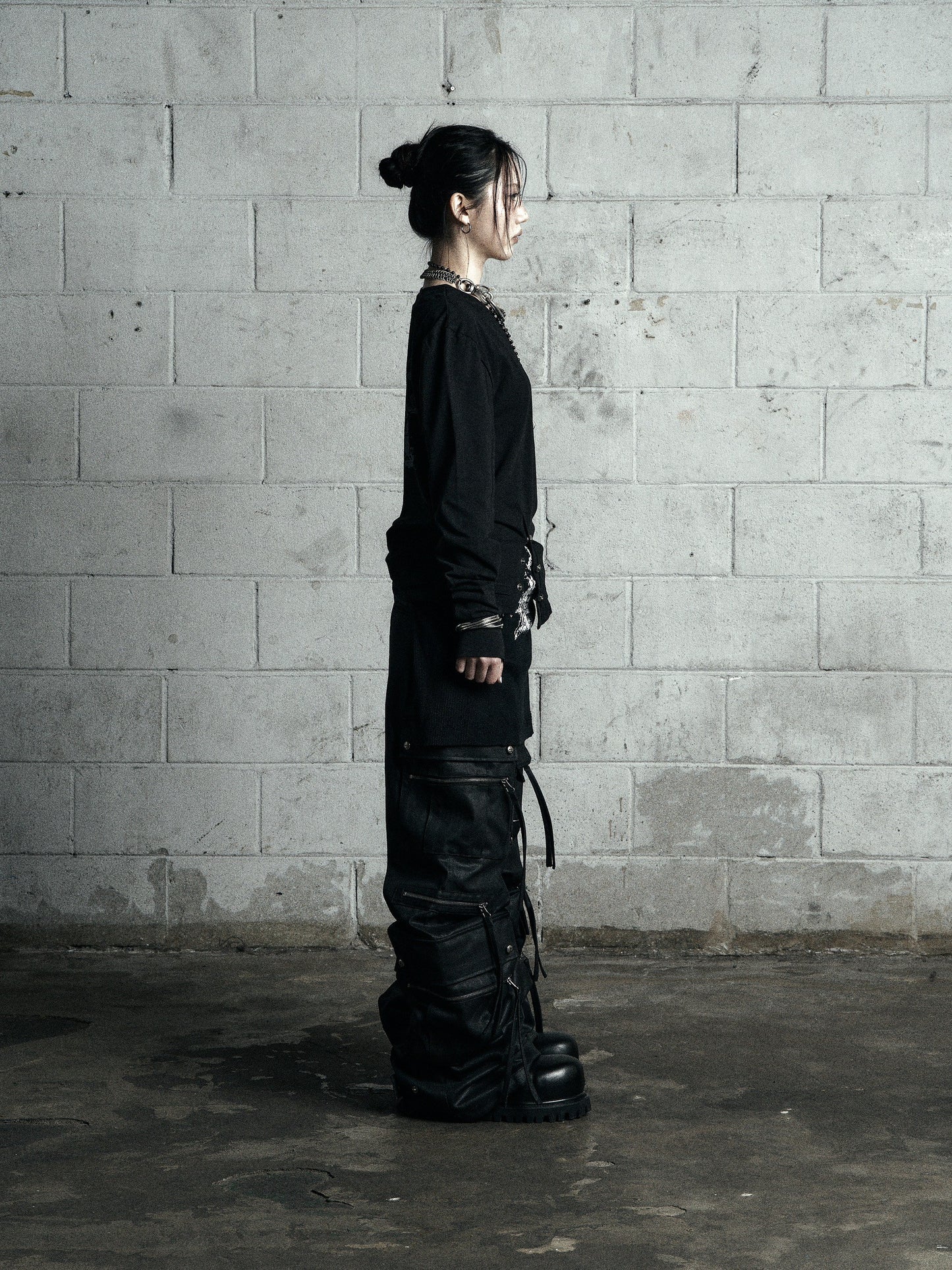 【ROSEN KREUZ】BTIGHT FIT LAYERED LONG SLEEVES BLACK