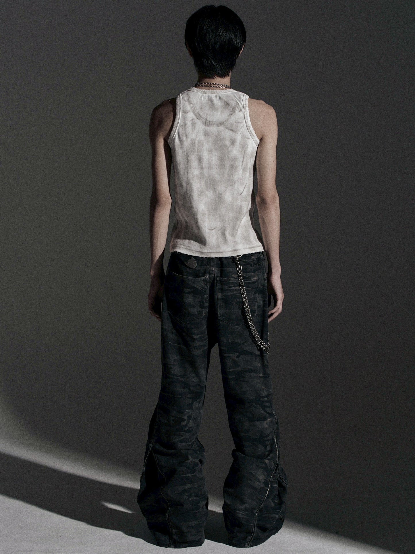 【ROSEN KREUZ】ZIP WIDE BAGGY PANTS (CAMOU)