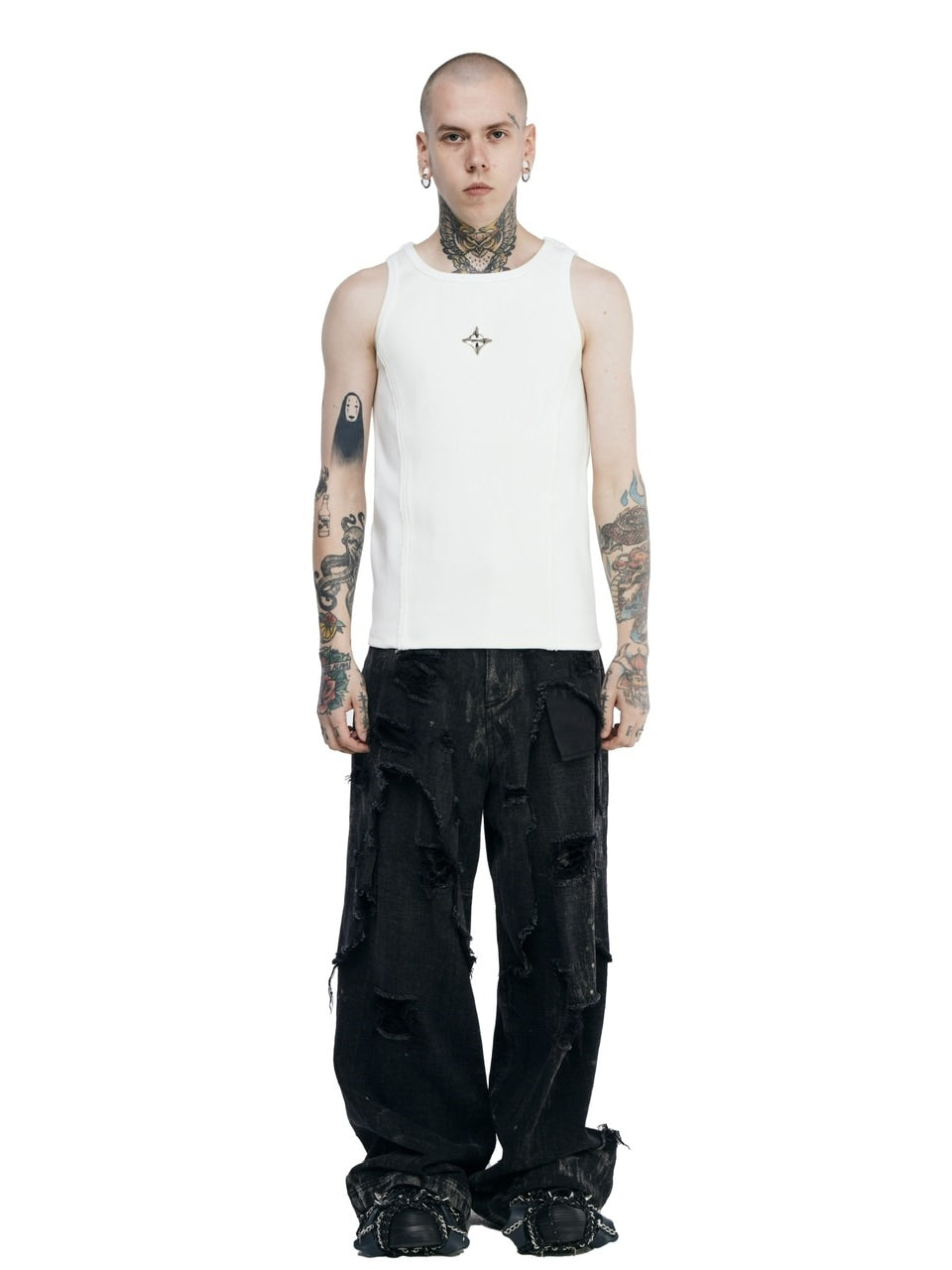 【BLR BLUER】Logo Rivet Tank top (2color)