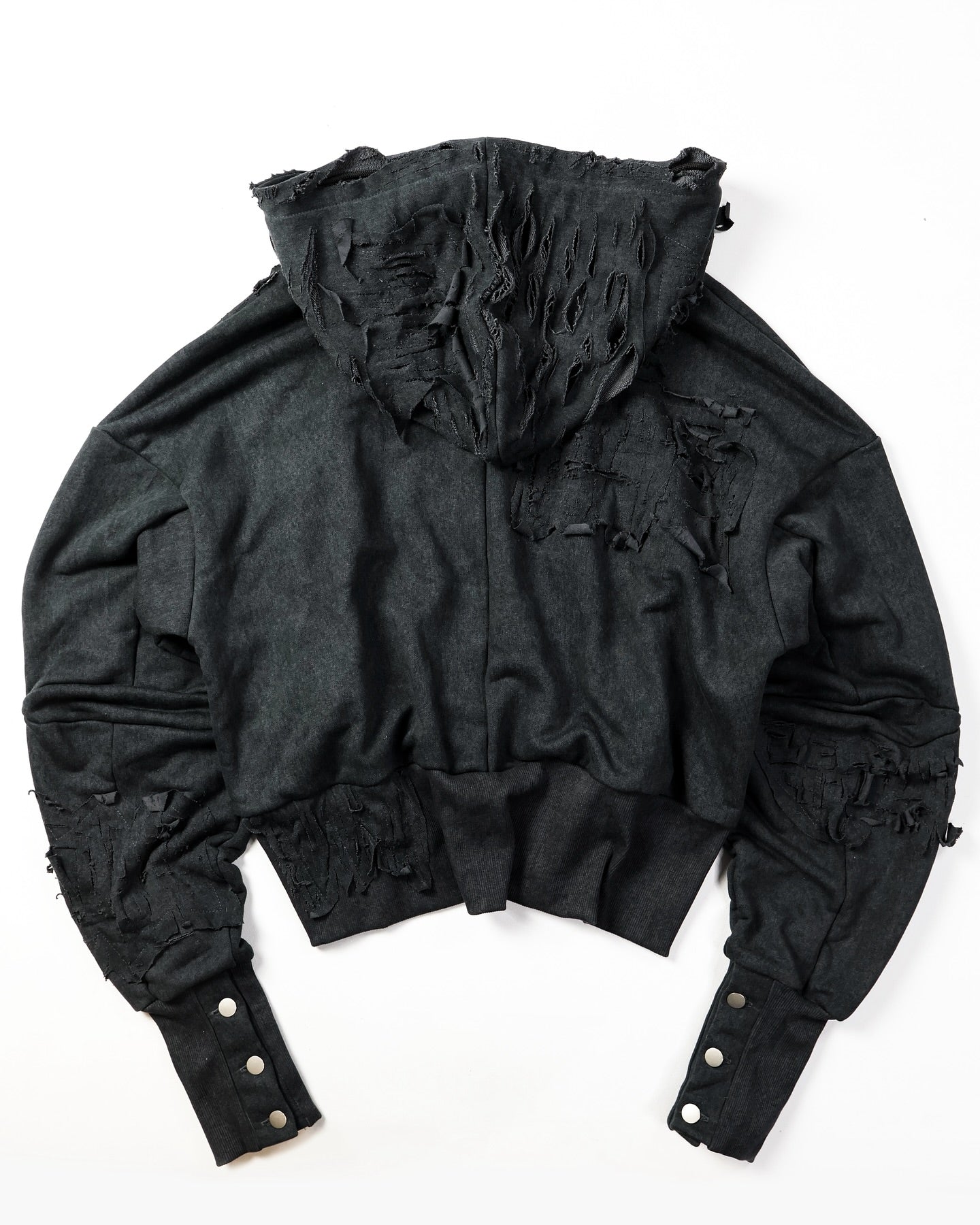 【BOHEME RIOTS】"GEN-2 PATCHED THRASHED HOODIE