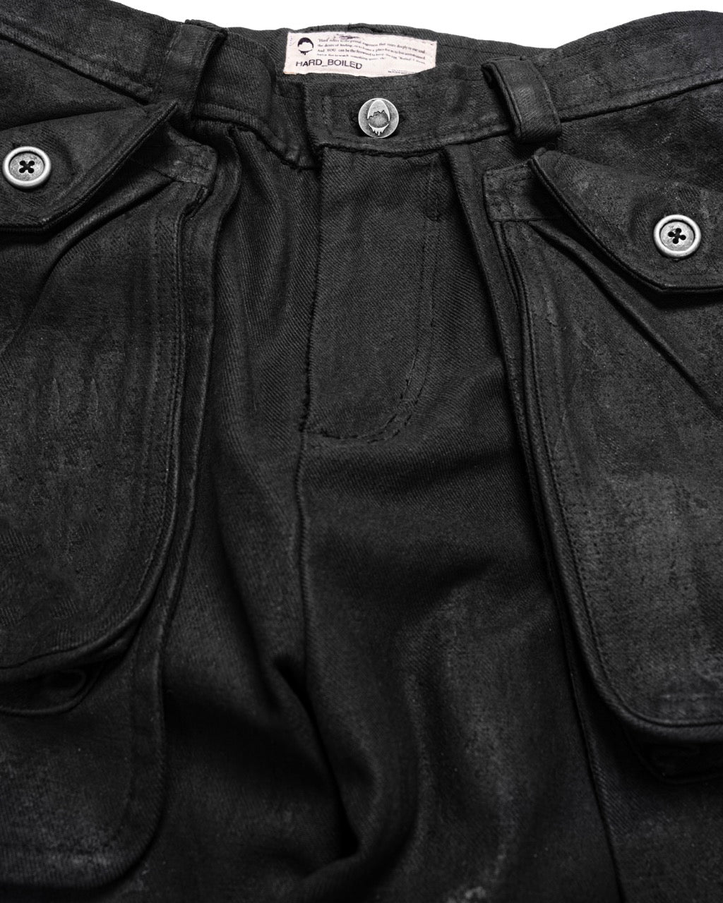 【HARDBOILED】"Charcoal" Waxed Denim Flare