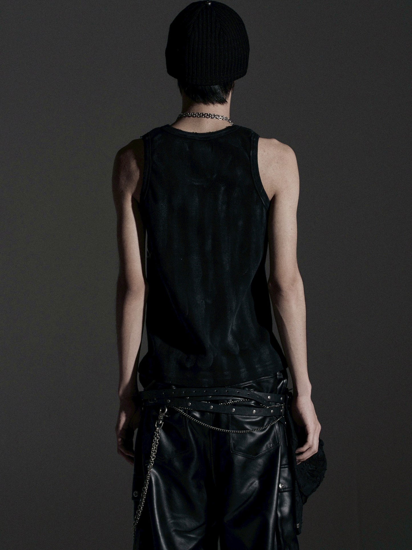 【ROSEN KREUZ】ASHES HALO TANK TOP (Dirty black)