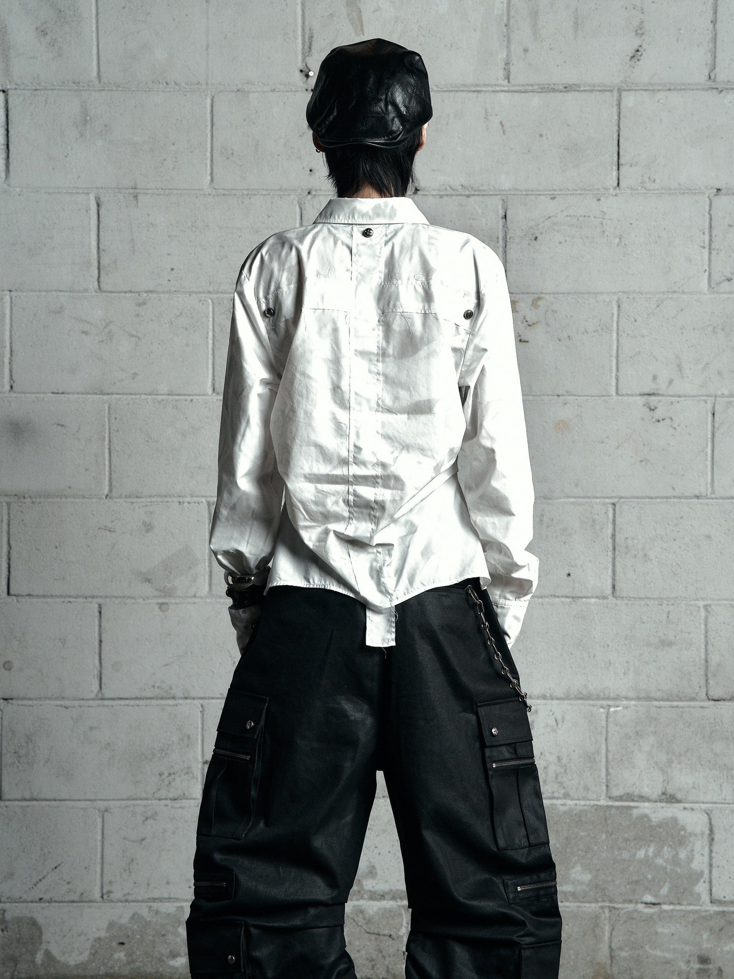 【ROSEN KREUZ】BACK CROSS CROPPED SHIRT WHITE
