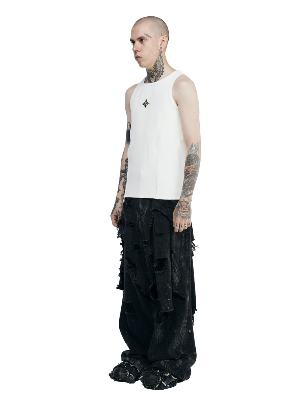 【BLR BLUER】Logo Rivet Tank top (2color)