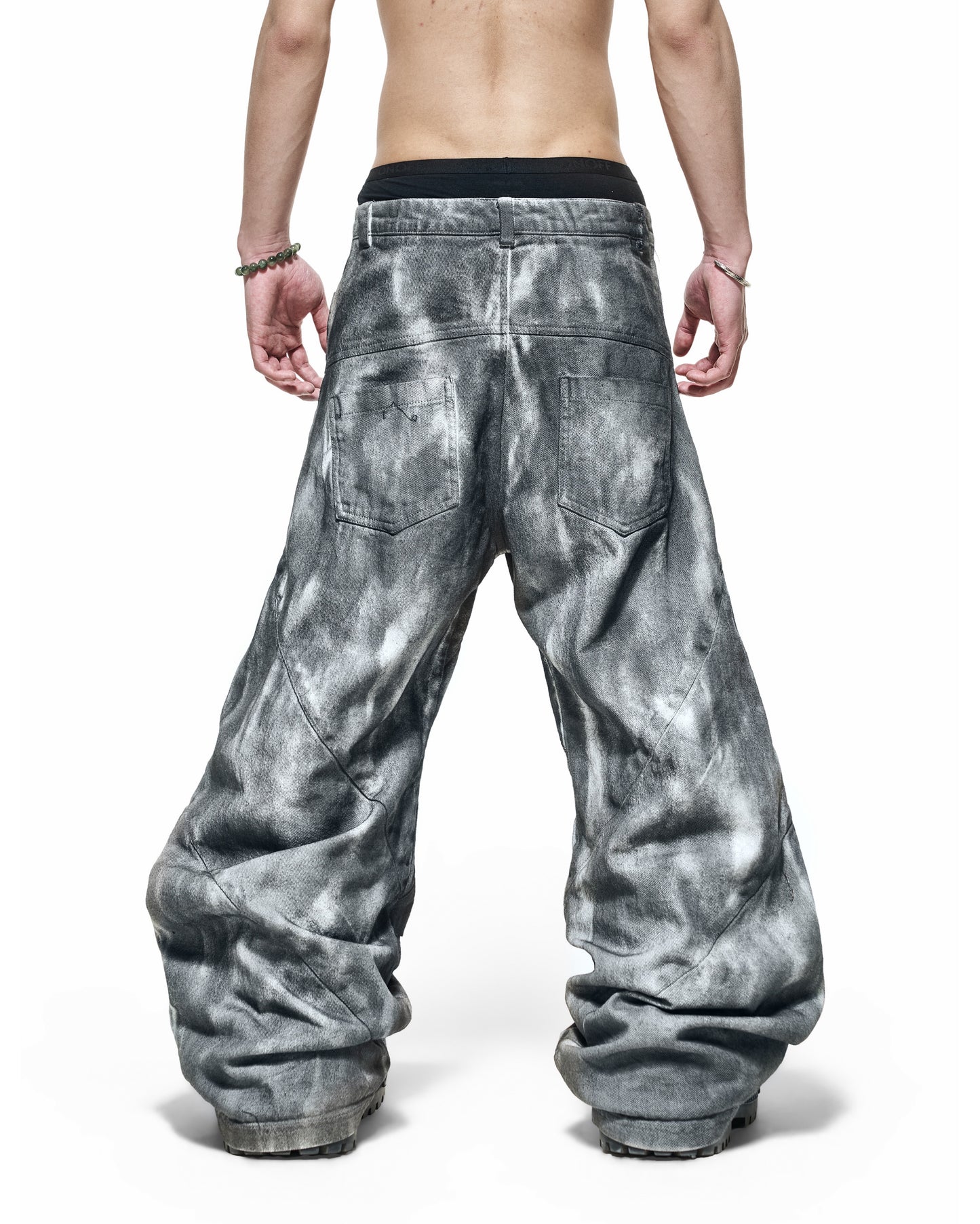 【RICH】Dust Wash White Pants