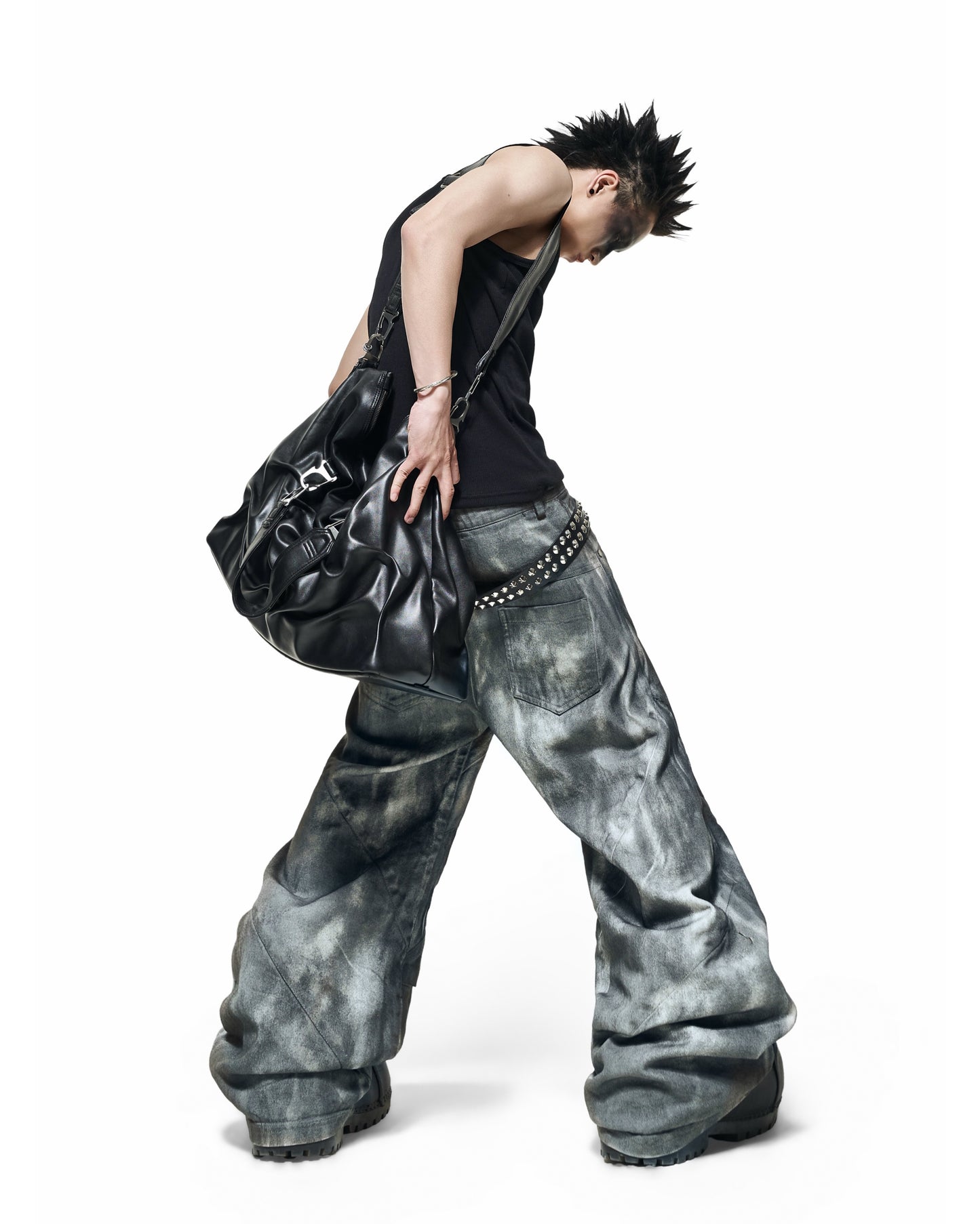 【RICH】Dust Wash White Pants