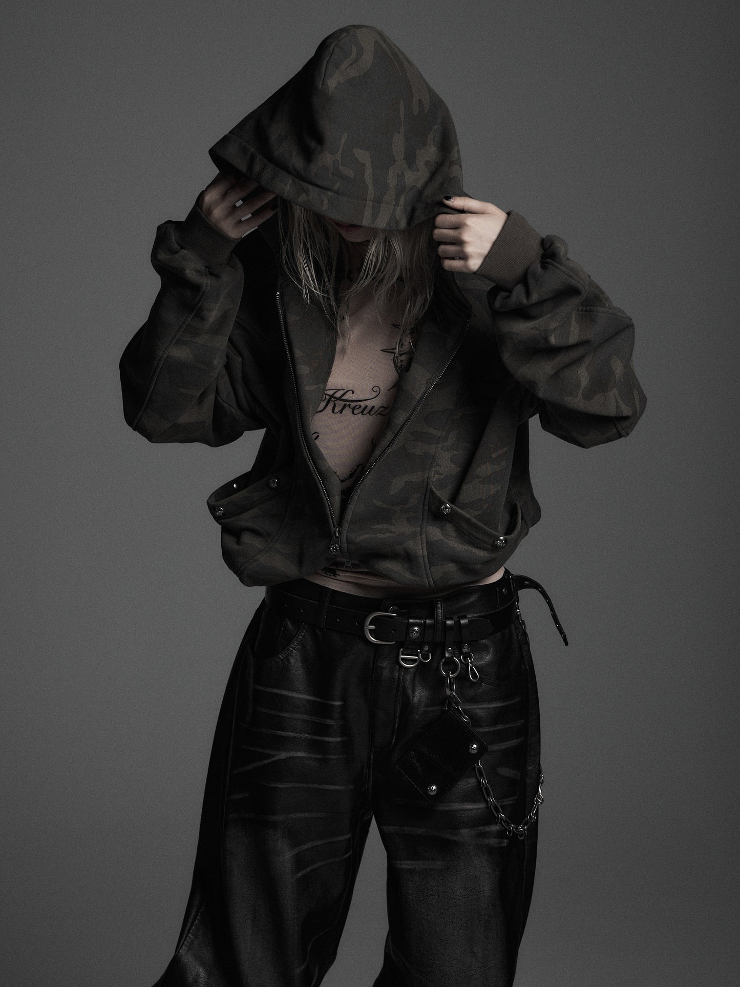 【ROSEN KREUZ】CYCLEYOKE ZIP UP HOODIE (CAMOU)