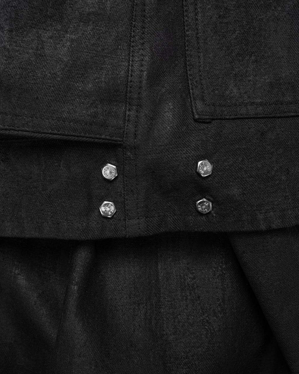 【HARDBOILED】"Charcoal" Waxed Denim Flare