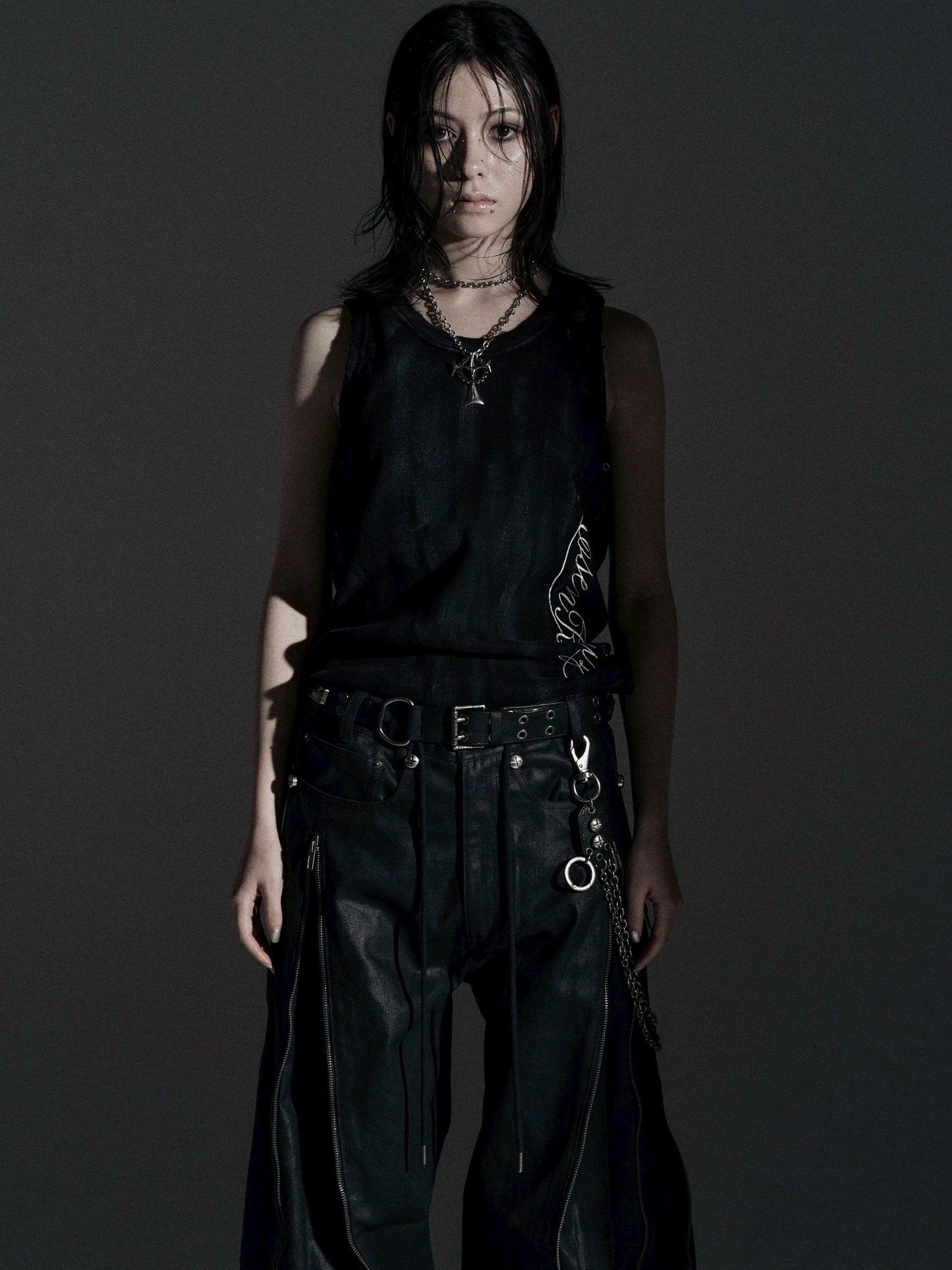 【ROSEN KREUZ】ASHES HALO TANK TOP (Dirty black)