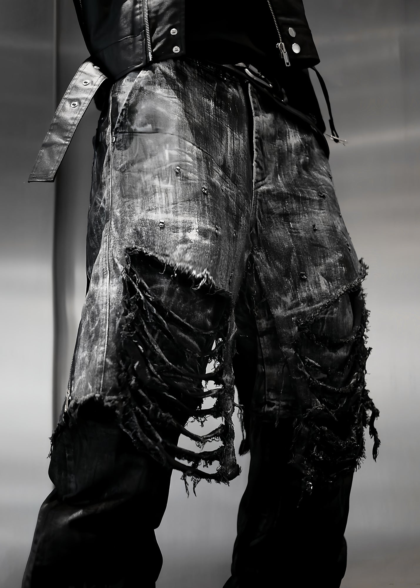 【RICH】Smoke Denim Layered Jeans