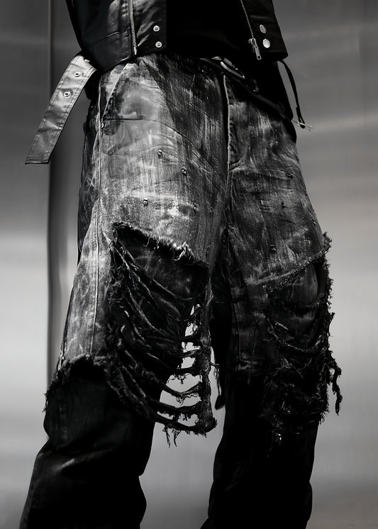 【RICH】Smoke Denim Layered Jeans