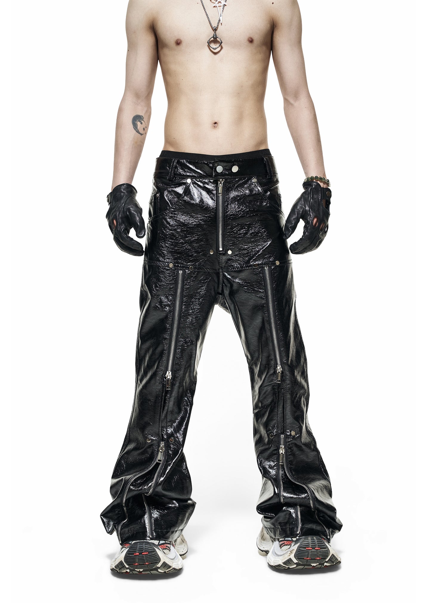 【RICH】Leather Flare Pants
