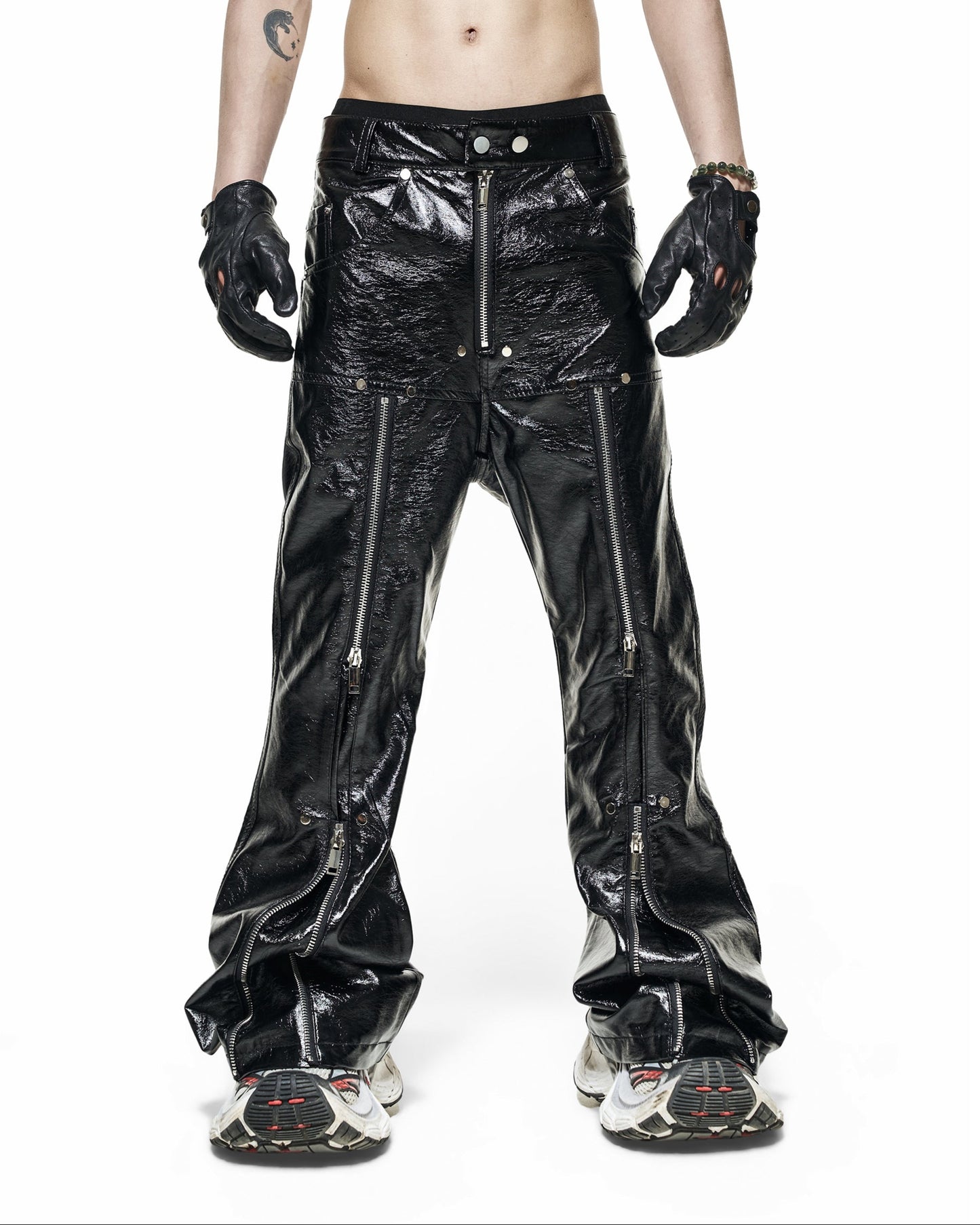 【RICH】Leather Flare Pants