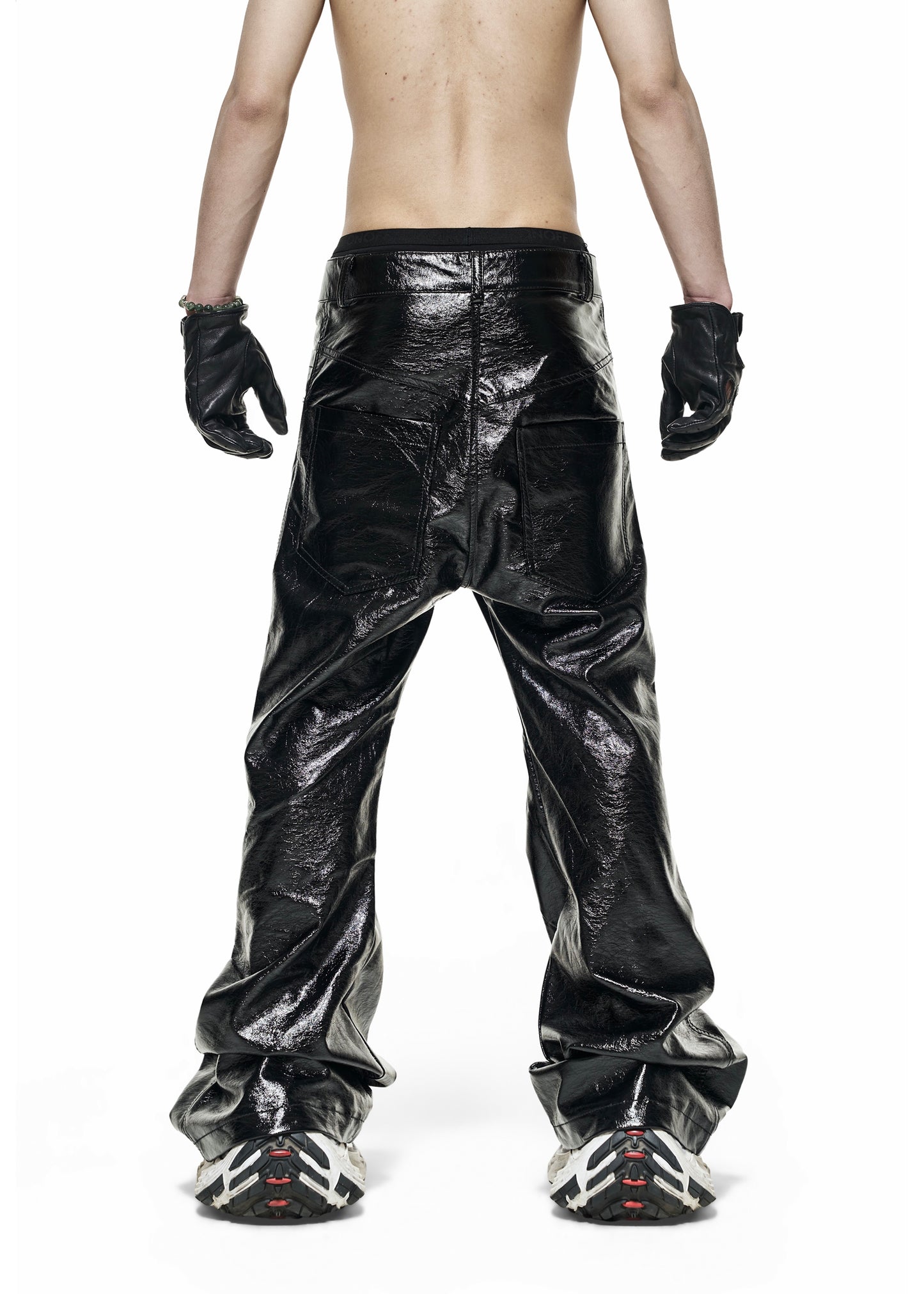 【RICH】Leather Flare Pants