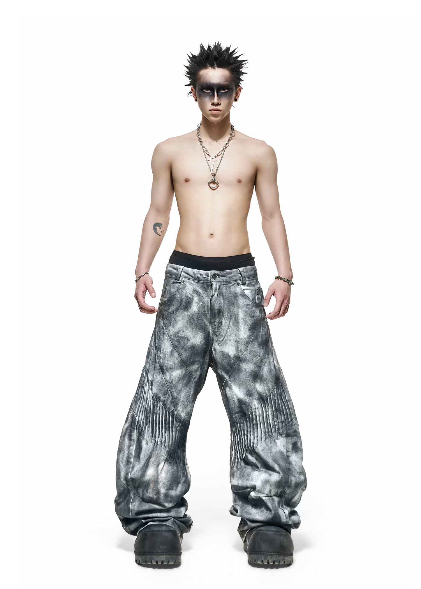 【RICH】Dust Wash White Pants