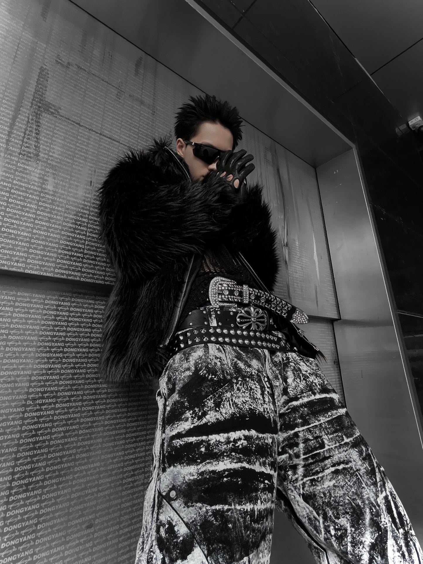 【RICH】Smoke Waxed S-Wide Pants