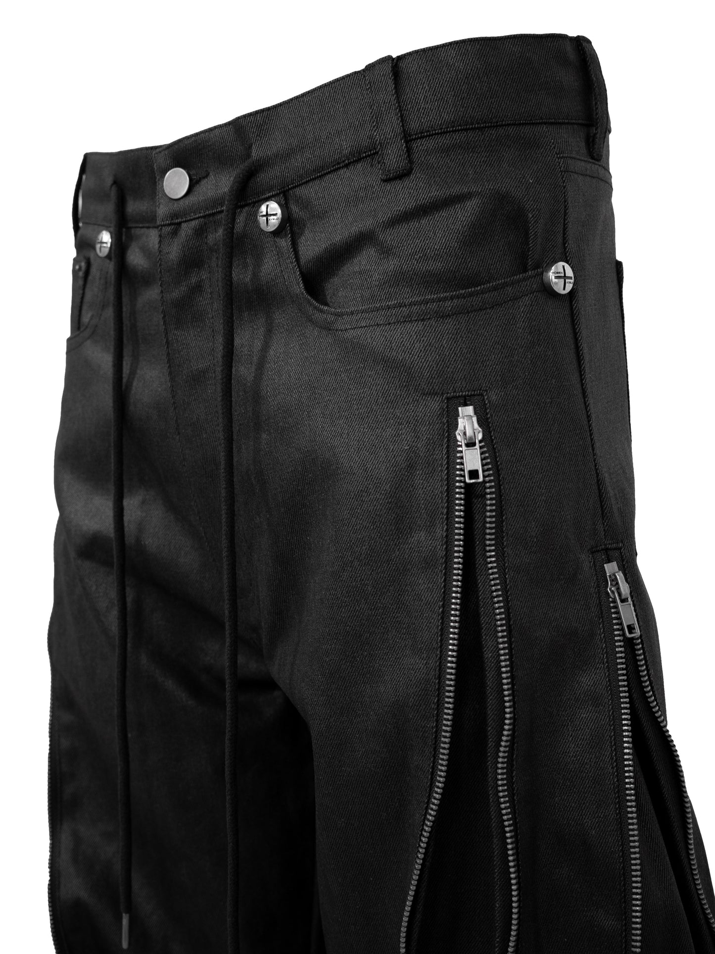 【ROSEN KREUZ】ZIP WIDE BAGGY PANTS (COATING)
