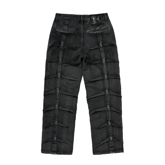 【THUG CLUB】Line GOB Denim Pants (black)