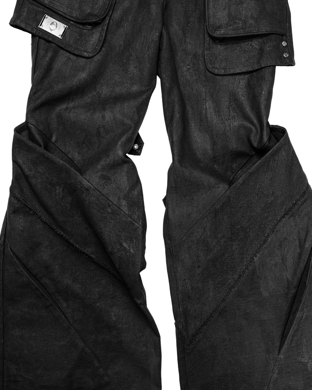 【HARDBOILED】"Charcoal" Waxed Denim Flare