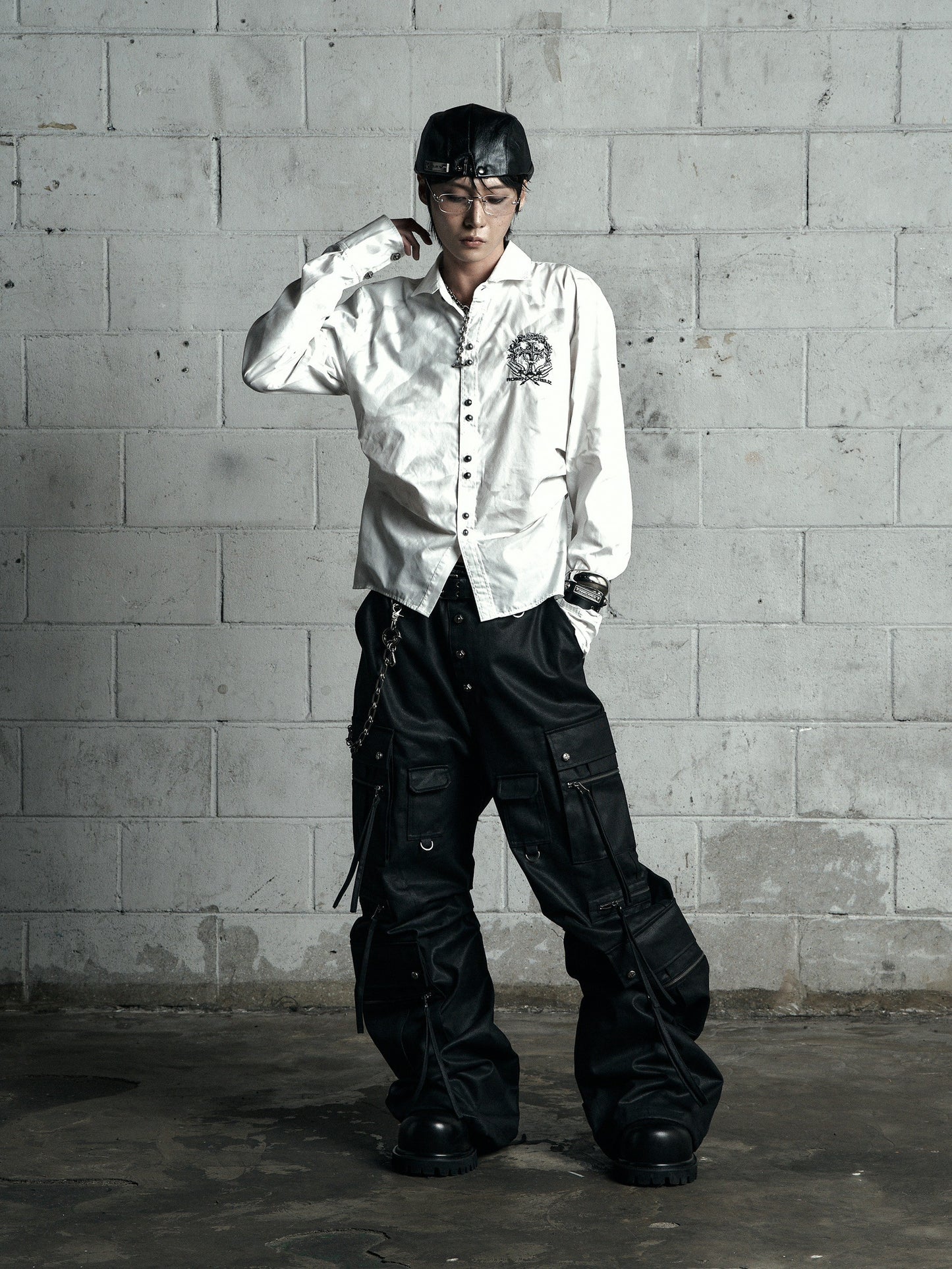 【ROSEN KREUZ】CURVE FIT LONG CARGO PANTS WAXED