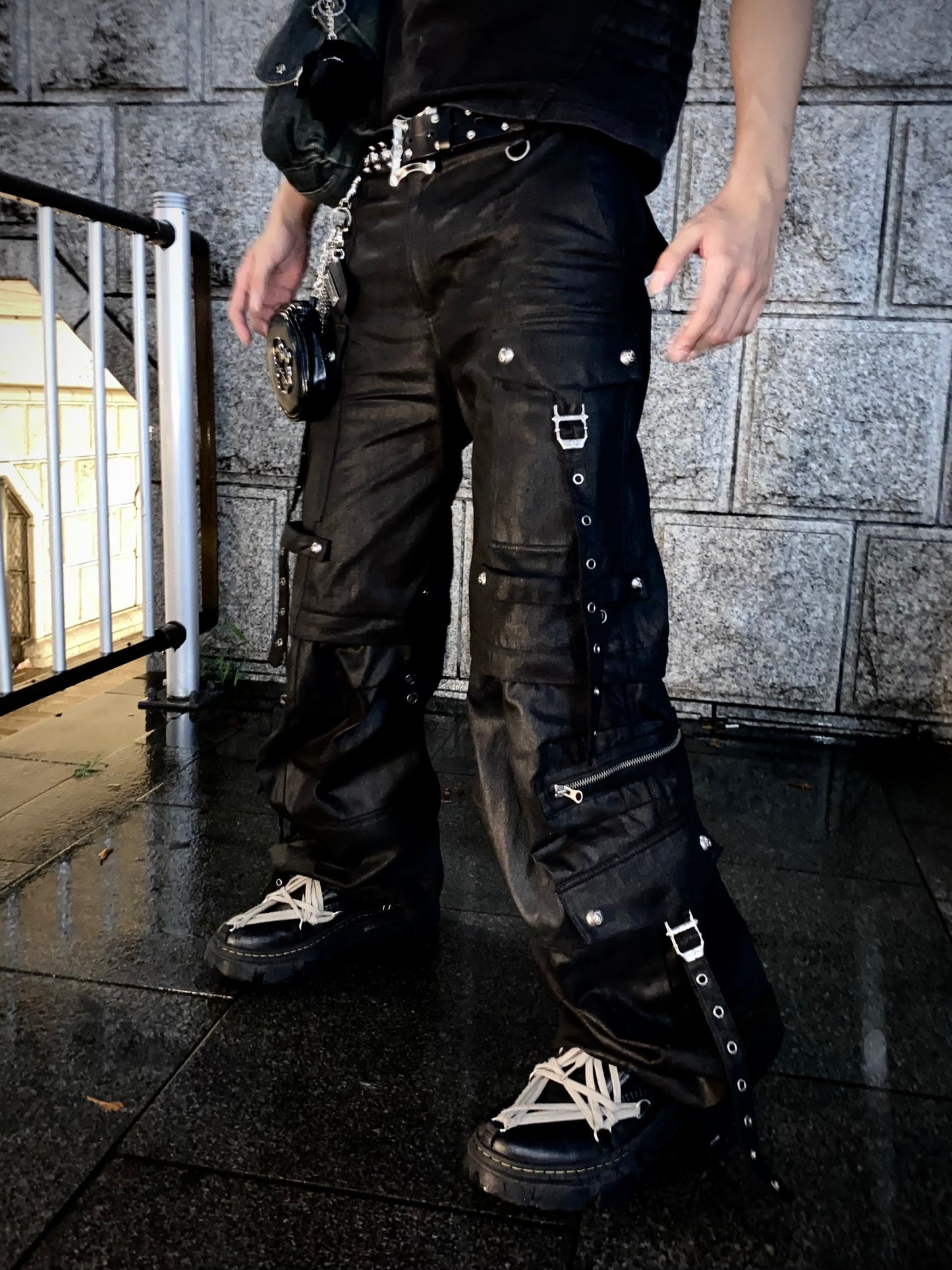 【ROSEN KREUZ】2 WAY BELT CARGO PANTS Detachable belt overalls