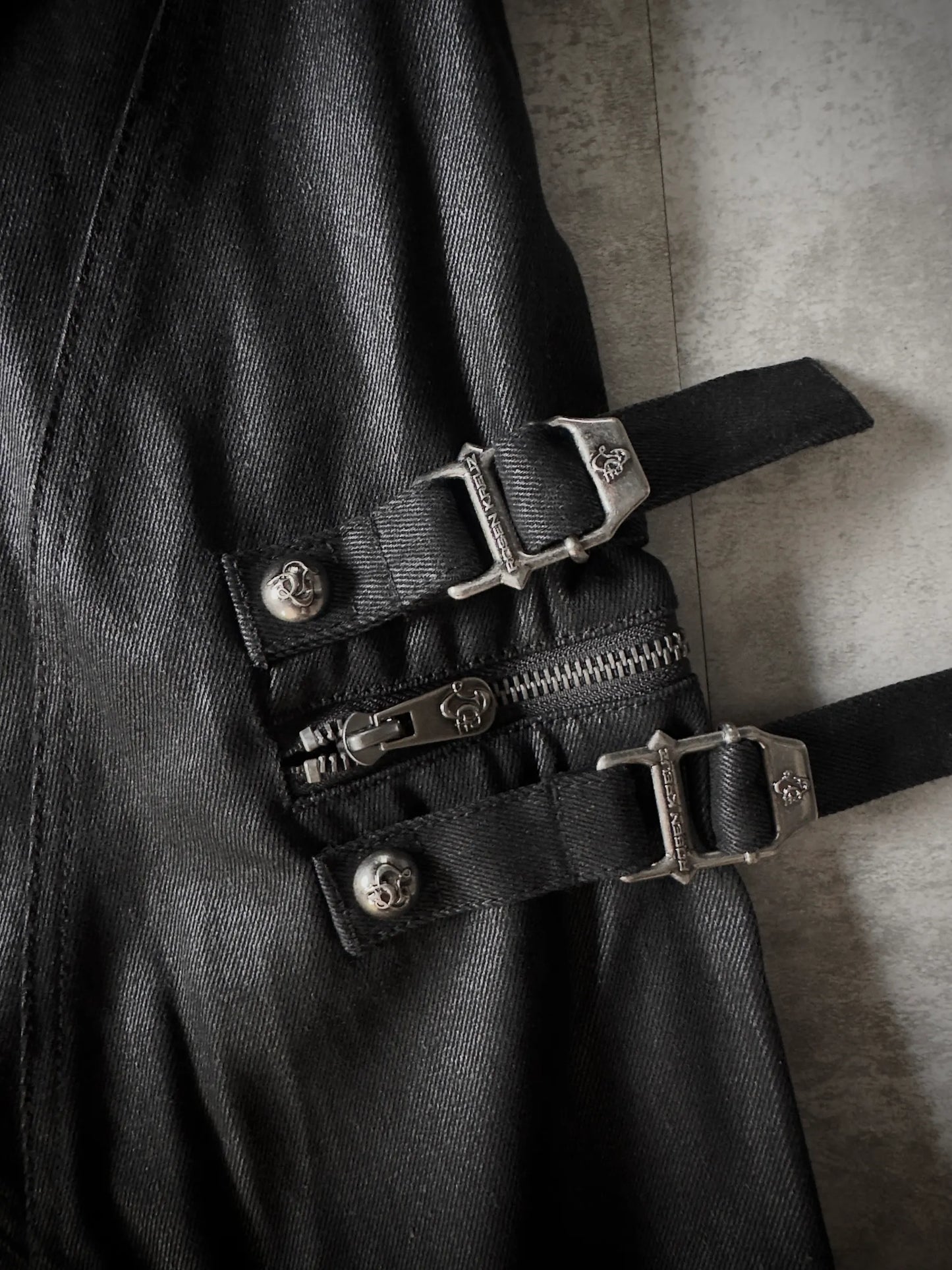 【ROSEN KREUZ】SIDE BELT BIG WIDE PANTS Side Belt Floor-length Pants