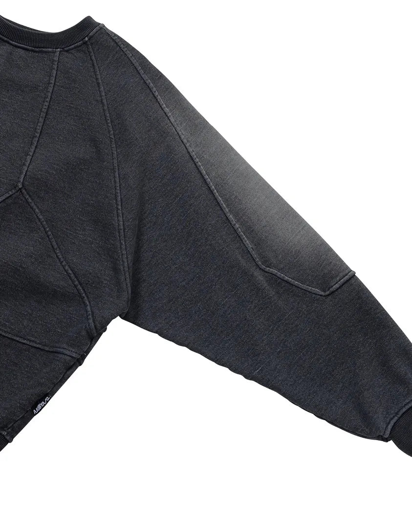 【AJOBYAJO】 Paneled Denim Sweatshirt