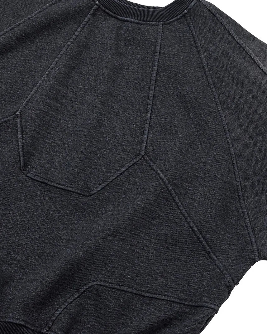【AJOBYAJO】 Paneled Denim Sweatshirt