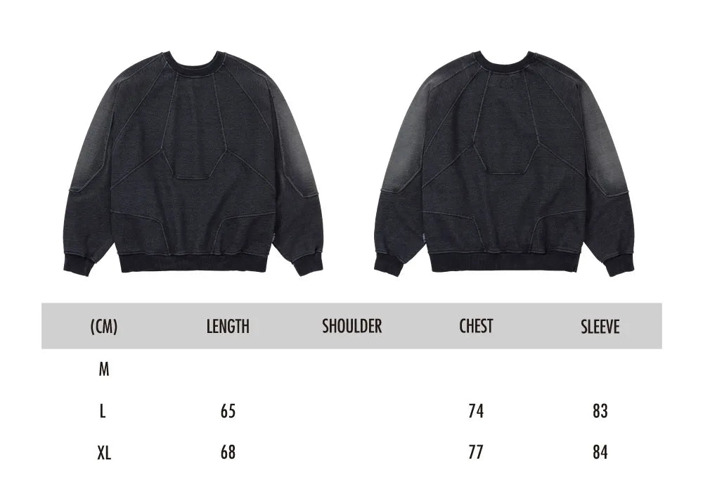 【AJOBYAJO】 Paneled Denim Sweatshirt