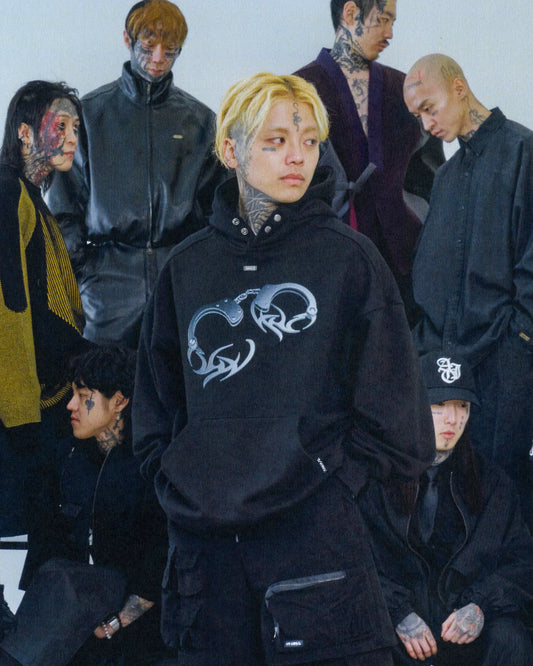 【AJOBYAJO】Tribal AJO Handcuffs Hoodie