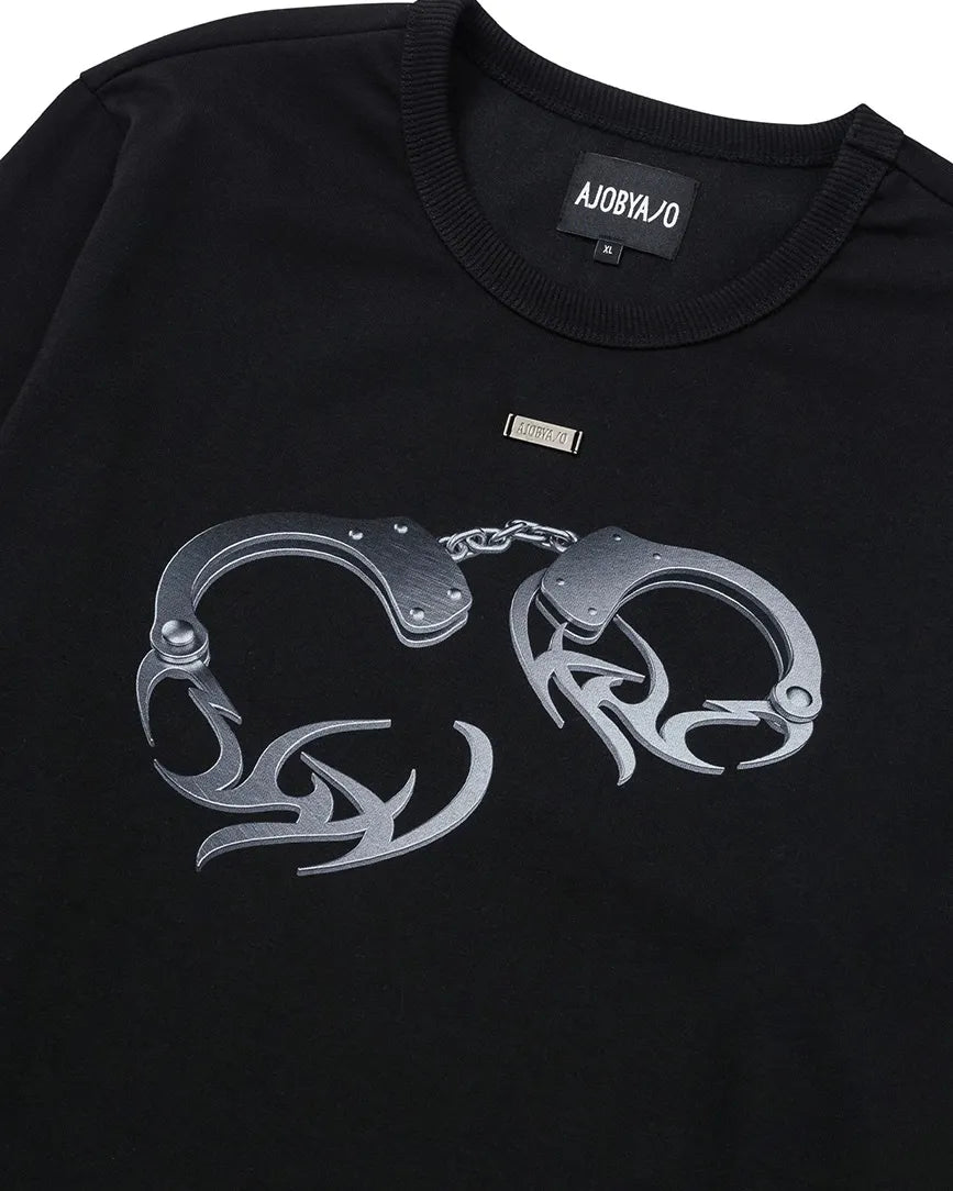 【AJOBYAJO】Tribal AJO Handcuffs Long Sleeves T-Shirt (BLACK)