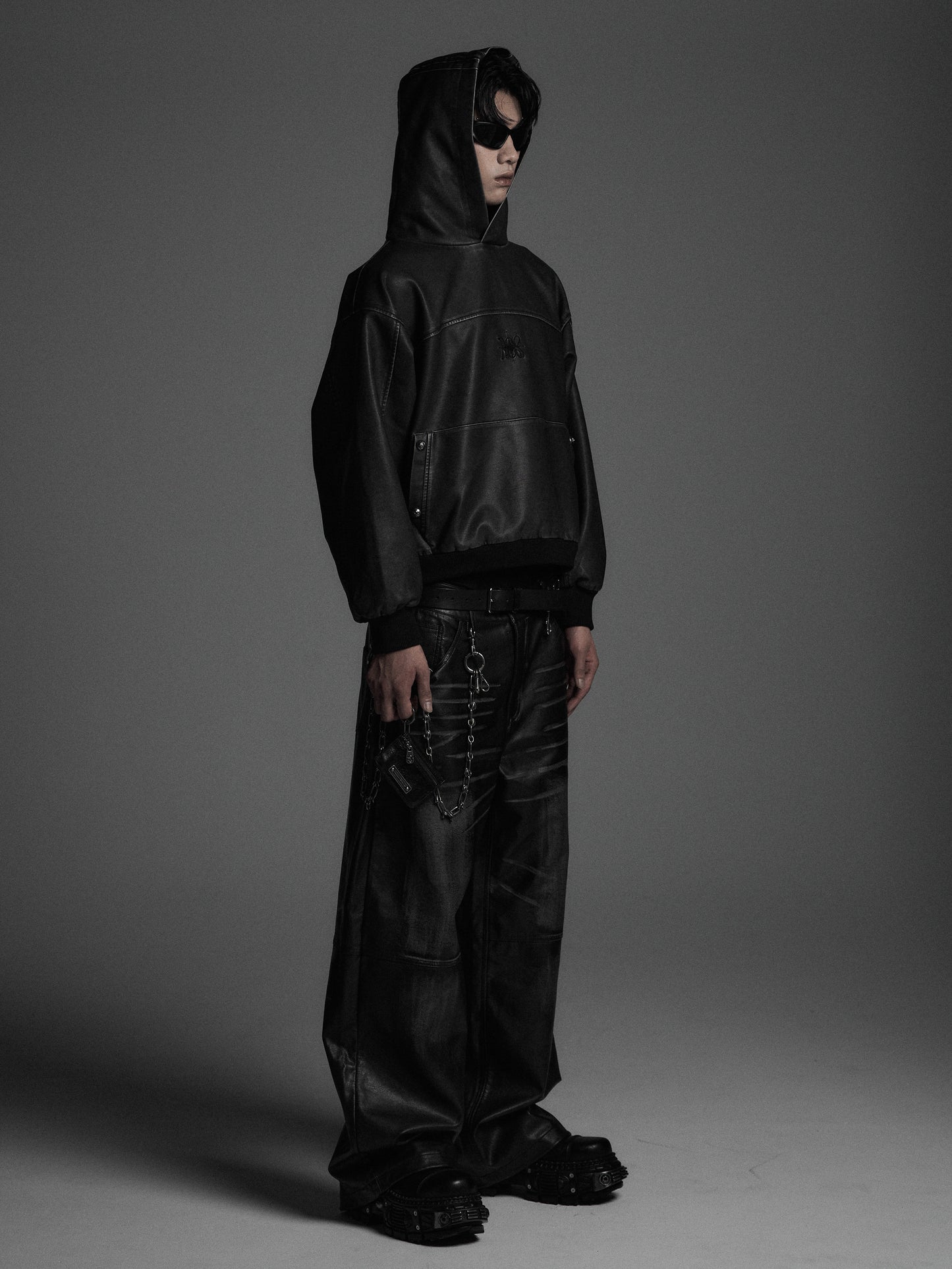 【ROSEN KREUZ】VINTAGE LEATHER WASHED PANTS