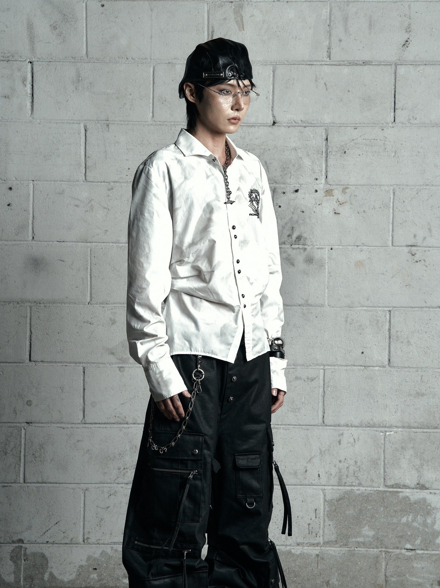 【ROSEN KREUZ】BACK CROSS CROPPED SHIRT WHITE